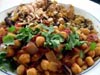 photograph picture of vegan main meal entree Indian Style Chickpeas recipes for IMBB#19