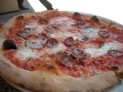 photograph picture of specialized pizza at Picco pizzeria larkspur with retaurant review