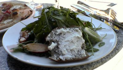 photograph picture of Arugula nectarine salad at Picco Pizzeria in Larkspur filed under restaurant review