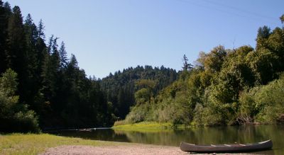 photograph picture of the russian river as seen from Burkes canoes