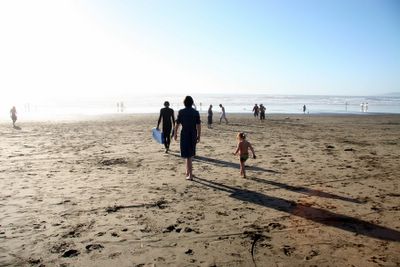 photograph picture of a rare sunny day at Ocean Beach in San Francisco 