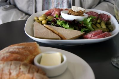 photograph picture of the charcuterie plate. Filed under Cafe Review, San Diego, Tartine, Coronado