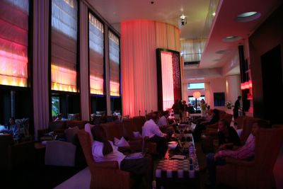 photograph picture of W hotel san diego lobby and living room bar filed under review