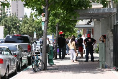 photograph picture of the line for brunch. Filed under Cafe/Restaurant Review, San Diego, Cafe 222 Marina District