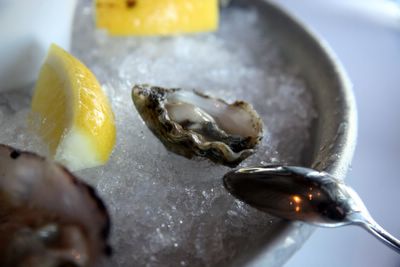 photograph picture of oysters at La Suite San Francisco filed under restaurant review