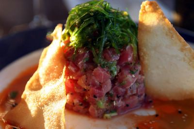 photograph picture tuna tartare from Encounters LAX 