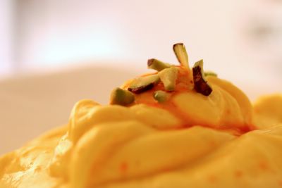 photograph picture of my homemade version of indian dessert called Shrikhand