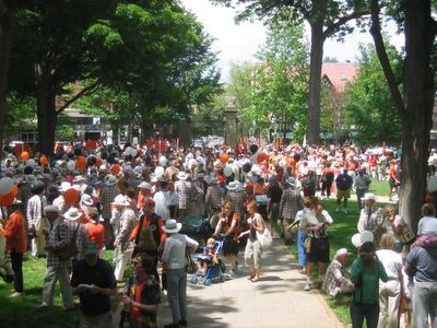 P-Rade muster in front of Nassau Hall