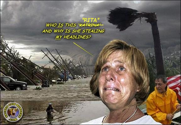 Media whore Cindy Sheehan whines about Rita