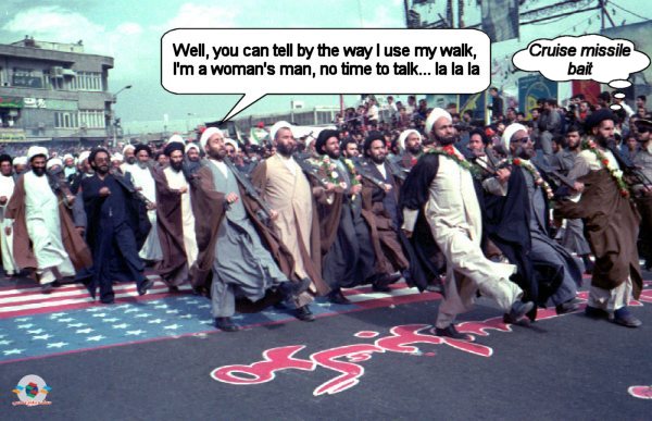 Mad marching mullahs on parade