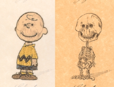 Skeletal systems of cartoon characters