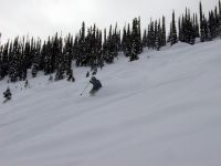Skiing the Phat on East Ridge at Chatter Creek