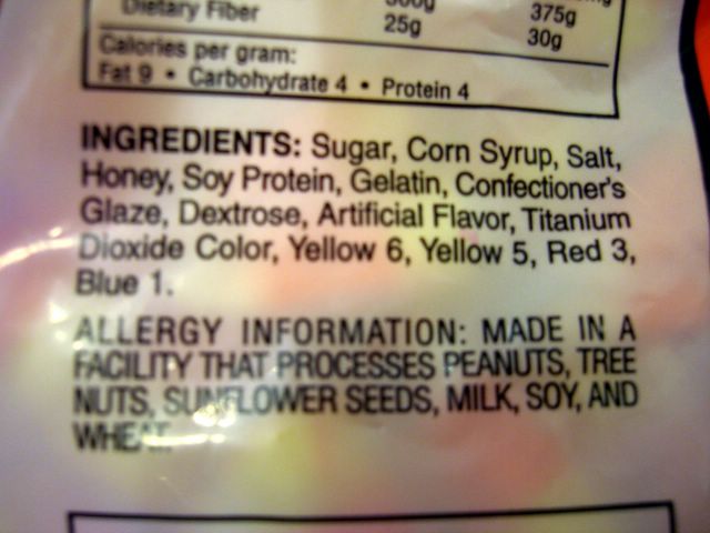 Candy Corn Ingredients List