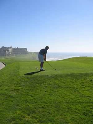 18th tee on the Old Course at Half Moon Bay