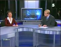 Oksana and Andrei Shevchenko on 5 Kanal october 25, 2004
