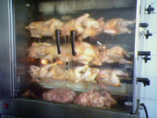Chickens on the grill