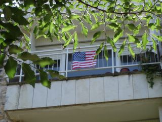Flying the flag in honor of July 4th