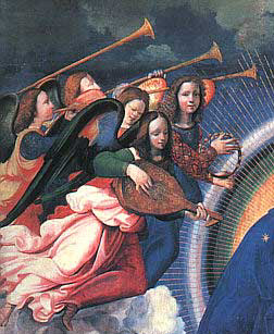 Coronación de la Virgen de Ghirlandaio (detalle)