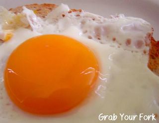 Egg white orange foodie Sunnyside up Fried Egg yolk food Tote Bag