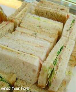 assorted finger sandwiches