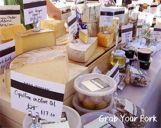 Simon Johnson cheeses, olives and deli goods