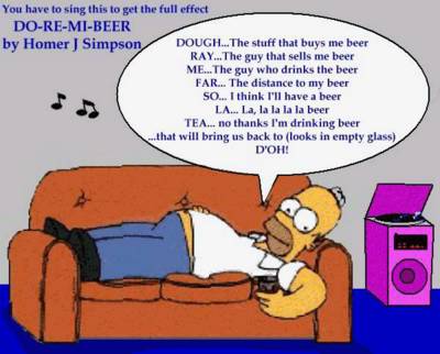 Homer Simpson's beer guide