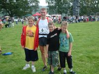 After the race with my 3 nephews - Robert, Jonathan and Andrew
