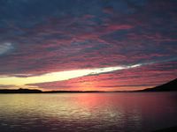 Sunset over Fionn Loch