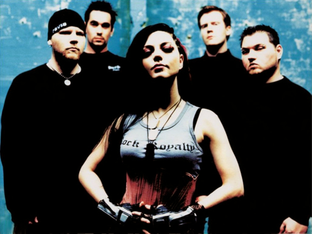 Элизабет лекомпт. Группа Evanescence 2003. Evanescence 1998. Evanescence Постер 2003. Группа Evanescence первый состав.