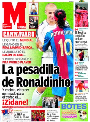 Cannavaro es mejor que Ronaldinho | Libreta de Van