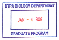 UTPA Bio Grad Program stamp