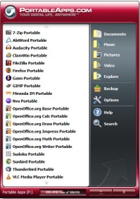 portableapps menu small - Tutte le applicazioni che servono in una chiavetta Usb !