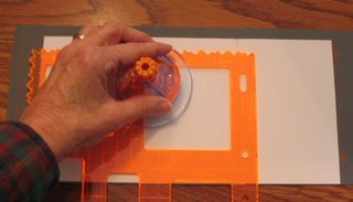 Creating an aperture with a shape cutter.