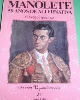 Magistral libro de Francisco Narbona,gran escritor taurino y padre de la susodicha.