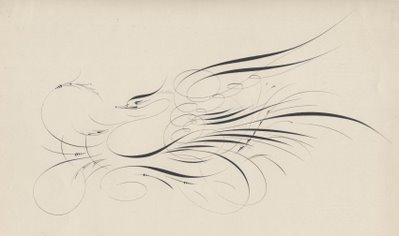scrapbook calligraphy - bird