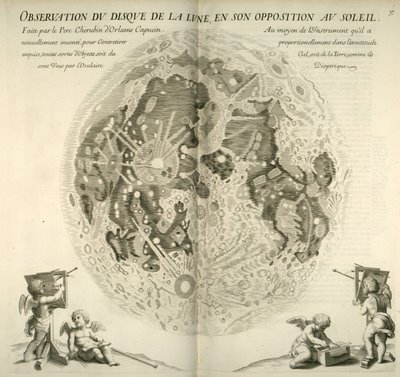 Chérubin d'Orléans - Map of the Moon (probably after Hevelius)