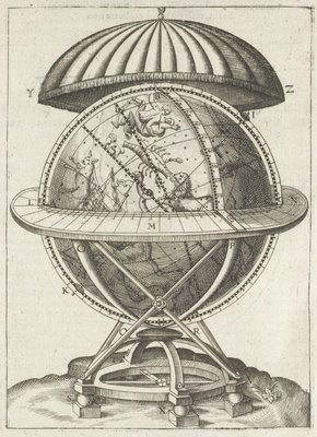 'Astronomiae instauratae mechanica' 1602 Tycho Brahe - Celestial Globe