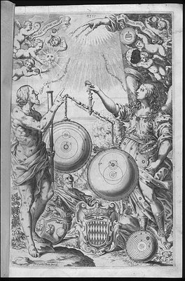 Frontpiece - Giovanni Battista Riccioli 'Almagestum novum astronomiam veterem novamque', 1651