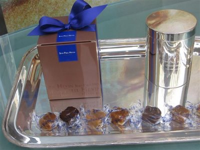 Jean-Paul Hevin's caramels on a silver platter