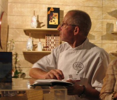 French Master caramel-maker, Henri Le Roux at the Salon. His salted caramel sauce is the BEST there is! 