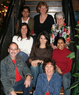 Top Row, left to right, Gunjan of Vyanjanaa; Alanna of A Veggie Venture; St. Louis food stylist and food consultant Linda Behrends; Middle Row, Lisa of Champaign Taste; Karen of FamilyStyle Food; Nupur of One Hot Stove; Bottom Row, Bruno from Bruno's Dream; special guest Kalyn Denny of Kalyn's Kitchen in Salt Lake City