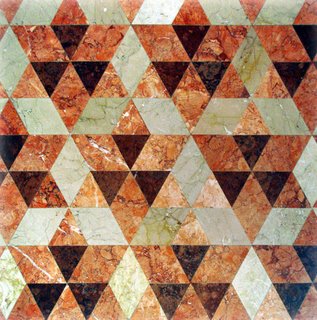 Floor Tiling in Budapest Hexagram pattern