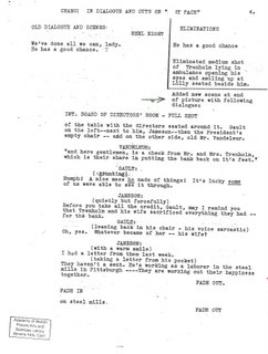 Click for a larger image of this page from the rewritten final scene for Baby Face.