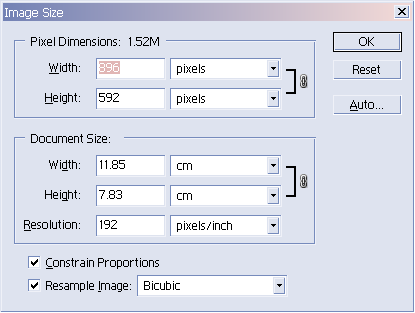 Photoshop: Image Size