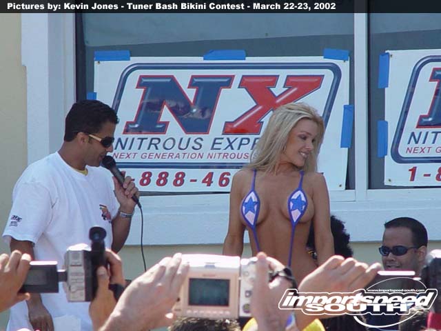 US slingshot at bikini contest (model) .
