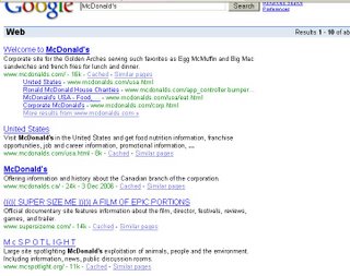 McDonald's Search Engine Reputation Management