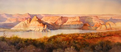 Lake Powell Panorama painting by Roland Lee