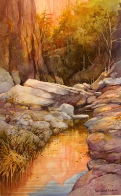 Photo of Roland Lee painting of Zion Canyon