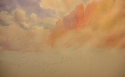 Roland Lee painting of Kayenta, Utah