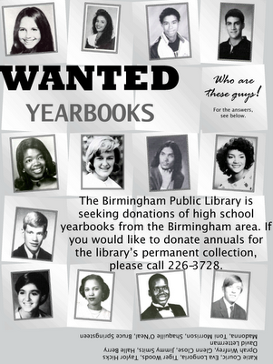 Wanted yearbooks flyer